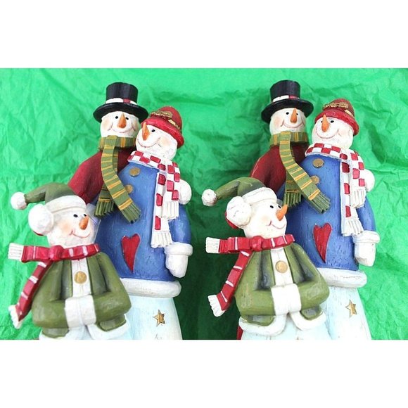 2 Piece Snowman Family Christmas Holiday Decoration Decor - Picture 2 of 6